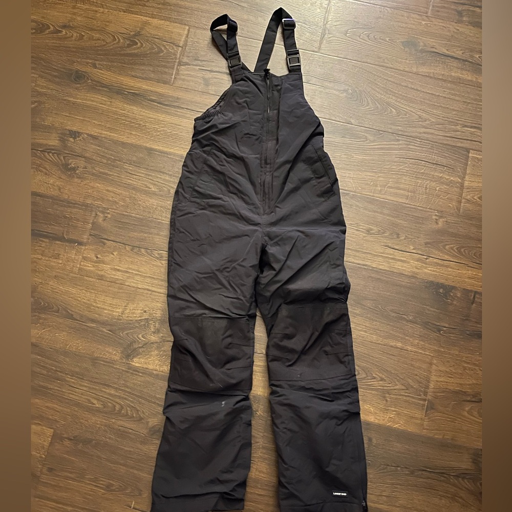 Lands End bib snow pants black boys size 12